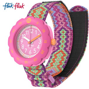 【公式】Flik Flak フリックフラック LOOP IN PINK ループ イン ピンク FPSP072 Swatch(スウォッチ) キッズ 腕時計 女の子 かわいい ピンク アナログ クオーツ 3気圧防水