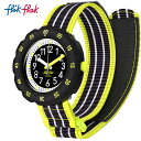 【公式】Flik Flak フリックフラック LOOP IN NEON ループ イン ネオン FPSP073 Swatch(スウォッチ) キッズ 腕時計 男の子 ブラック アナログ クオーツ 3気圧防水