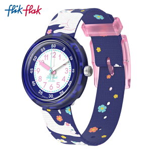 【公式】Flik Flak フリックフラック FANCY CAT ファンシー・キャット FPNP164 Swatch(スウォッチ) キッズ 腕時計 女の子 かわいい パープル アナログ クオーツ 3気圧防水