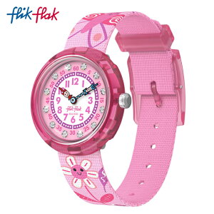【公式】Flik Flak フリックフラック HAPPY MEADOW ハッピー メドウ FBNP239 Swatch(スウォッチ) キッズ 腕時計 女の子 かわいい ピンク アナログ クオーツ 3気圧防水