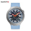 【お買い物マラソン期間はP10倍！】【公式】Swatch スウォッチ SWATCH BIG BOLD MOMENT スウォッチ ビッグ ボールド モーメント SB07S122 メンズ レディース 腕時計 クオーツ アナログ 3気圧防水 ブルー 大きめ スイスブランド おしゃれ ギフト プレゼ