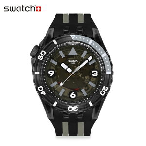 yzSwatch XEHb` SCUBAQUA BLACK SEA NETTLE ubN V[ lg SSCU09B100 Y rv NI[c AiO 10Ch ubN 傫 XCXuh  Mtg v[g
