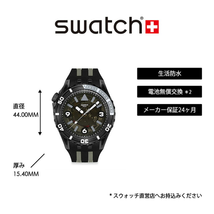 楽天市場】【公式】Swatch スウォッチ SCUBAQUA BLACK SEA NETTLE 