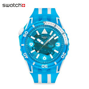 �y���������}���\�����Ԃ�P10�{�I�z �y�����zSwatch �X�E�H�b�` SCUBAQUA BLUE FIRE �u���[ �t�@�C�A SSCU09S100 �����Y �r���v �N�I�[�c �A�i���O 10�C���h�� �u���[ �傫�� �X�C�X�u�����h ������� �M