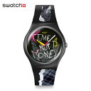 【お買い物マラソン期間はP10倍！】【公式】Swatch スウォッチ BLANK CHECK ブランク チェック SO32B122-5300 メンズ レディース 腕時計 クオーツ アナログ 3気圧防水 ブラック 大きめ スイスブランド おしゃれ ギフト プレゼント