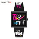 【お買い物マラソン期間はP10倍！】【公式】Swatch スウォッチ PIERCED EDGE ピアスト エッジ SO34B100 メンズ レディース 腕時計 クオーツ アナログ 2気圧防水 ブラック 大きめ スイスブランド おしゃれ ギフト プレゼント