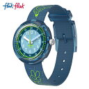【お買い物マラソン期間はP10倍！】【公式】Flik Flak フリックフラック CODE TALK コード・トーク FPNP174 Swatch(スウォッチ) キッズ 腕時計 男の子 ブルー アナログ クオーツ 3気圧防水