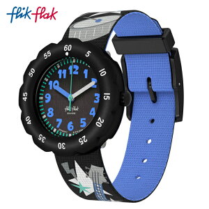 【公式】Flik Flak フリックフラック STAGE STAR ステージ・スター FPSP077 Swatch(スウォッチ) キッズ 腕時計 男の子 ブラック アナログ クオーツ 3気圧防水