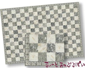 ミニチュア 1/24サイズ スペイン製 ドールハウス用 大理石シート グレイ x アイボリー 207 x 134 mm WM24740 ドールハウス用