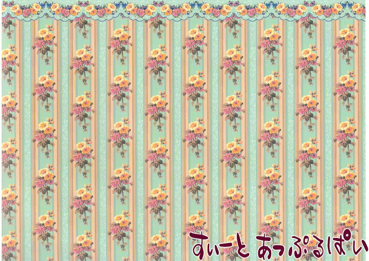 楽天市場 ミニチュア 1 12サイズ スペイン製 ドールハウス用壁紙 Wm ドールハウス用 ミニチュアのすぃーとあっぷるぱい