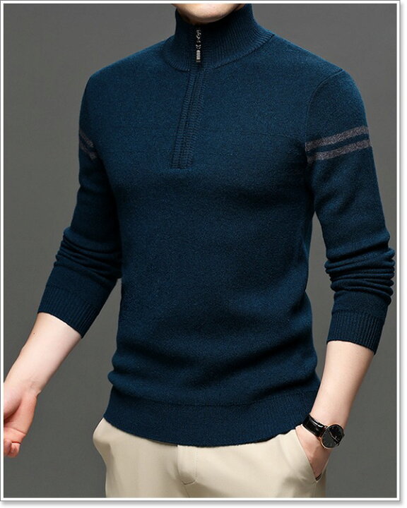 高品質 中年メンズ ビジネスウールニット厚手 トップス ニットセーター メンズvネック 秋冬 長袖 メンズファッション保温性高い防寒性 送料無料