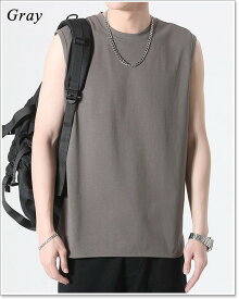 【楽天ランキング受賞】 ノースリーブ メンズ Tシャツ 袖なし タンクトップ カットソー トレーニング 筋トレ 春 夏 綿 薄手 人気 涼感 涼しい おしゃれ 大きいサイズも充実 ノースリーブ特集