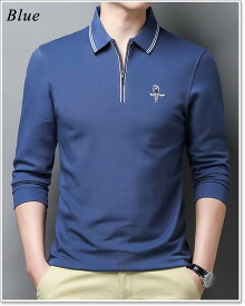 【楽天ランキング受賞】ポロシャツ メンズ 長袖 高品質 春 秋 冬 ハーフジップ おしゃれ ゴルフ ブランド ジップアップ カットソー 人気 父の日 大きいサイズも充実 40代 50代 60代にも好評 長袖ポロシャツ特集