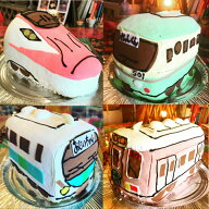 新幹線・電車・バスなどのかたちの3D立体型ケーキ スイーツ プチギフト　誕生日　バースデーケーキ パー…