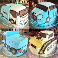 車・働くクルマ・乗り物の3D立体型ケーキ 　スイーツ プチプギフト　誕生日　バースデーケーキ パーティ …
