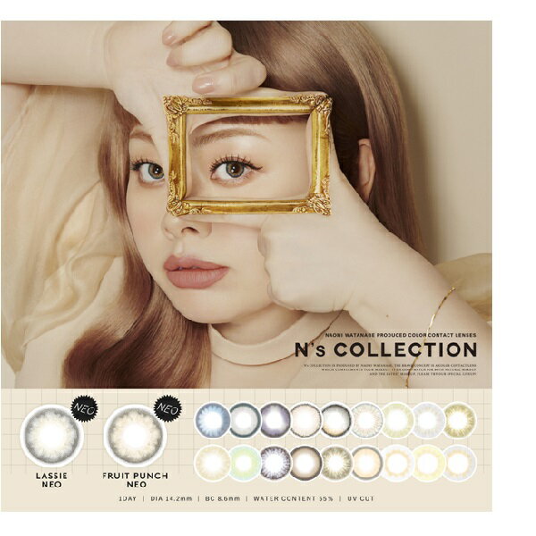 （送料280円）エヌズコレクション ワンデー　エヌズワンデー　カラコンエヌズ　1箱10枚入り　ふちあり　ふちなし　着色小さめカラコン　色素うすい系カラコン　高発色カラコン　韓国カラコン　裸眼風カラコン　リングカラコン　ちゅるんカラコン　UVカットカラコン