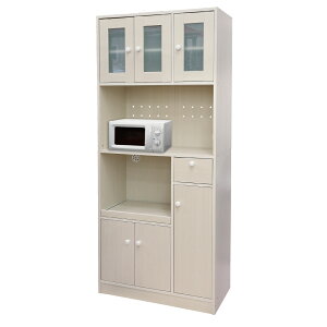 【送料無料】80cm幅 食器棚 オープンボード ハイジ2 ホワイトウォッシュ スイデコ スイートデコレーション