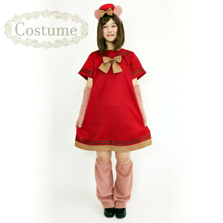 楽天市場 コスプレ くまさん レディース 4点 セット なりきり くま 衣装 かわいい 可愛い アニメ 制服 過激 コスチューム おそろい パーティ レッド セーラー もこもこ アニマル ゴスロリ ロリータ かっこいい ベア テディ イースターくま耳 Rh And Sweet Devil健康衣料品