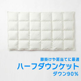 ハーフダウンケット 膝掛け 肩当てに最適 ダックダウン90% 100g充填 洗えるハーフケット