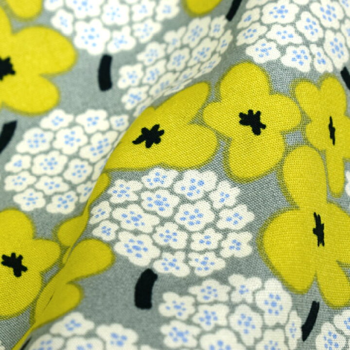 楽天市場 北欧風フラワー ポムポム 生地 かわいい 花柄 かわいい生地 スイート ハート