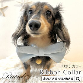 スウェード調素材 ビッグリボン カラー 首輪 ペット 猫 犬 小型犬 中型犬 うさぎ 散歩 犬 猫 犬グッズ 猫グッズ ペット用品 アクセサリー おねこさま おいぬさま ONEKOSAMA 柔らかい リコルド おねこさま