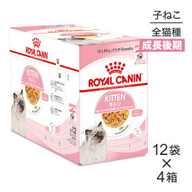 【最大400円オフクーポン■要事前取得】【85g×48袋】ロイヤルカナン FHN-WET キトン ゼリー 成長後期の子猫用 生後12ヵ月齢まで パウチ (猫・キャット)[正規品]