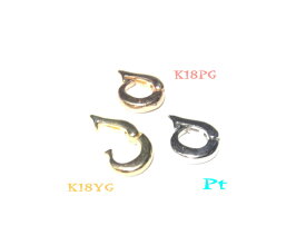 【楽天ランキング3位】【2種】【ジョイント用】最小級ジョイントバチカン ワンタッチ チャームに使えます！ 【パーツ 男女兼用 mini 地金 K18 プラチナ リバーシブル クリッカー ブラウンダイヤ入り】【プラチナ-その他】