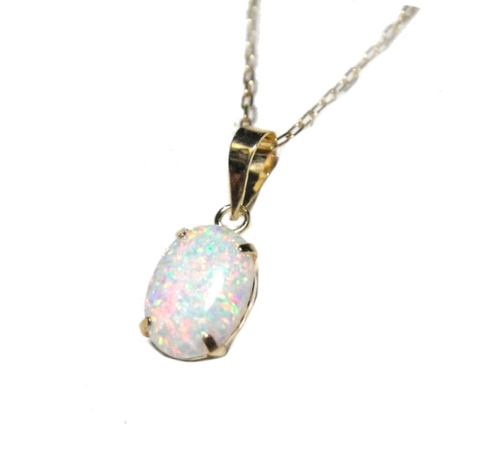 br>K18 ペンダントトップ ネックレストップ オパール オーバル 4.19ct  