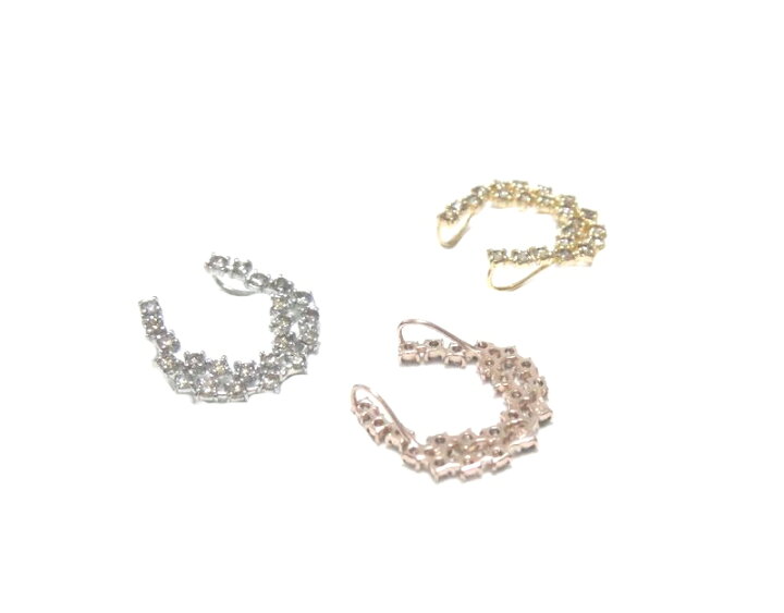楽天市場】【予約/在庫】【3種】アレンジ楽しい 2重馬蹄 計0.20ct 