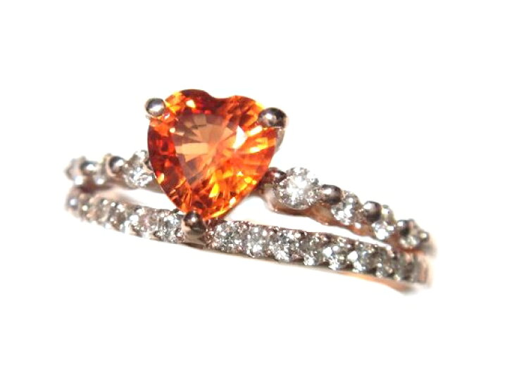 楽天市場】2連風 豪華パートシェイプ K18PG 0.66ctUPオレンジ  