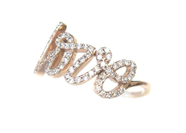 楽天市場】【予約】ラブリング K18 計0.20ctダイヤモンドリング【K18YG  