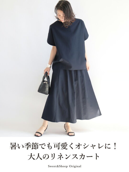 楽天市場】【SALE】リネンスカート レディース スカート 夏 ギャザー 