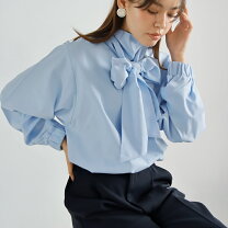 楽天市場】リボン 首（カラーブルー）（シャツ・ブラウス｜トップス 