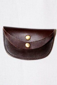 Dapper's (�_�b�p�[�Y)�@�_�u���t���b�v�R�C���P�[�X�@1720�@Horsehide Double Flap Oval Coin Wallet�@�u���E��