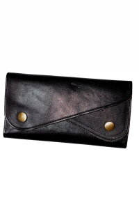 Dapper's (�_�b�p�[�Y)�@�_�u���t���b�v�E�H���b�g�@1794�@Horsehide Double Flap Wallet�@�u���b�N (�u���E���x�[�X)