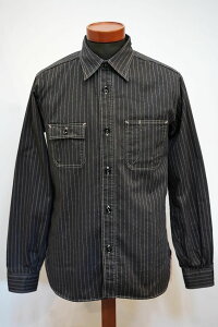 SUGAR CANE (VK[P[)ubNEHobVE[NVc@SC29585"8.5oz. BLACK WABASH STRIPE WORK SHIRT"@ubN