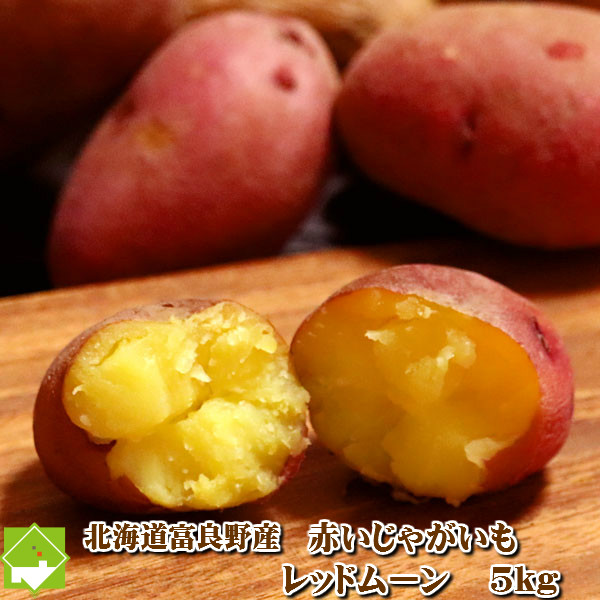 幻の赤いジャガイモ 赤いじゃがいも 北海道 開店祝い 富良野産 レッドムーン 人気上昇中 送料無料 ５ｋｇ