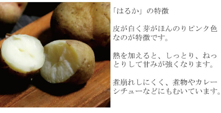 楽天市場 じゃがいも 送料無料 生で食べれる 北海道産 はるか 3kg スイートベジタブルファクトリー