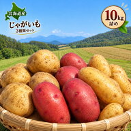北海道 富良野産 じゃがいも 10kg 3種類 食べ比べ お試しセット 送料無料 メークイン 男爵芋 レッドムー…