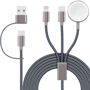 Apple watch [d AbvEHb` [d [dP[u 3in2 USB-C  }` 3A ϋv Ή iWatch SẴV[Y iPhone 16/15/14/13/12/11/Galaxy S25-4FT WatchiphoneType-CeΉ-1.2m
