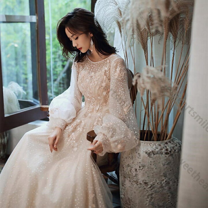 楽天市場】パーティードレス 花嫁 結婚式 ウエディングドレス 海外挙式