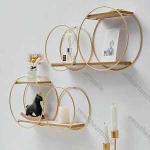 おしゃれ 壁掛け 棚 収納 北欧 インテリア アイアン 小物 収納 壁収納 本棚 ラック 小物置き まる フレーム ゴールドナチュラルテイスト 北欧ナチュラル ホテルライク スタイリッシュ 都会的