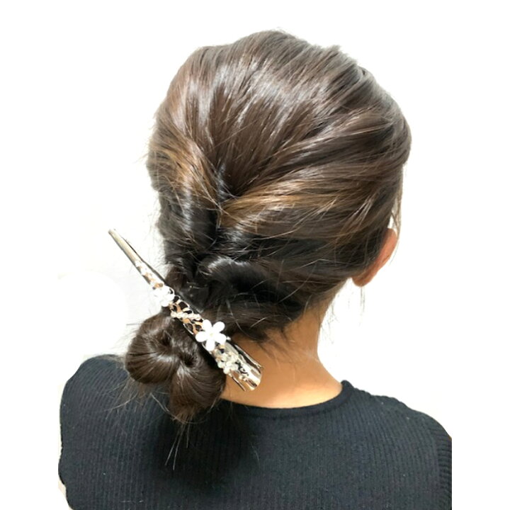 楽天市場】透かし ホワイト フラワー くちばし ヘアクリップ 13cm (1コ 