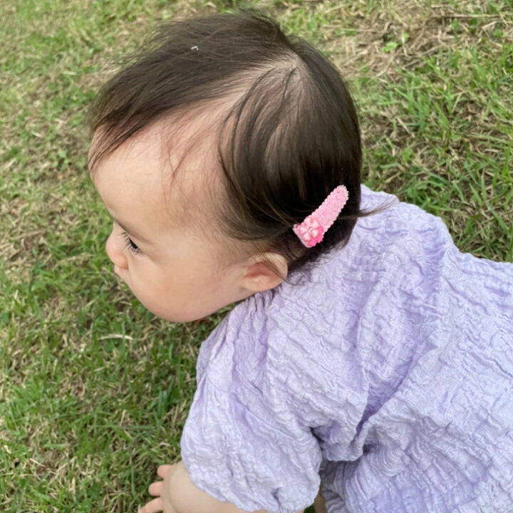 楽天市場 ベビー 赤ちゃん 桜 パッチンどめ 2コ ホワイト ピンク パッチン留め パッチンピン ヘアクリップ ヘアアクセサリー 髪飾り髪留め あかちゃん おしゃれ お出かけ お誕生日 1才 0才 新生児 Bhcm 全品 送料無料 実施中 スウィートキス楽天市場店