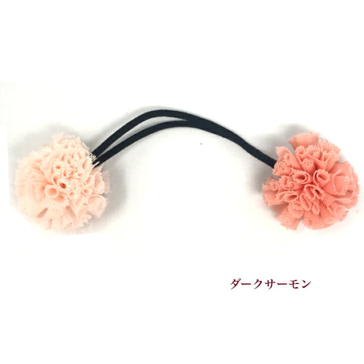 楽天市場】【 ヘアゴム キッズ 】モノトーン チュールレース ミドル  
