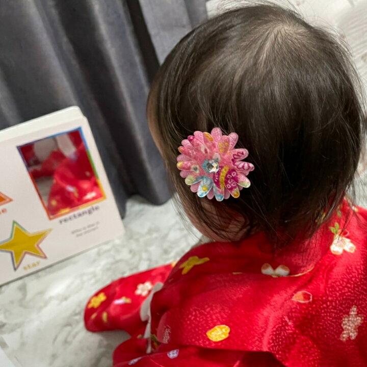 楽天市場 ベビー ヘアクリップ 和柄 ちりめん フラワー 3 5cm 滑り止め付 1コ Baby 初節句 雛祭り 浴衣 子供 七五三 753 髪飾り ヘアアクセサリー お正月 ピンク レッド 手作り ハンドメイド 赤ちゃん キッズ 新生児 乳児 Bhcc ヘアクリップ キッズ 全品