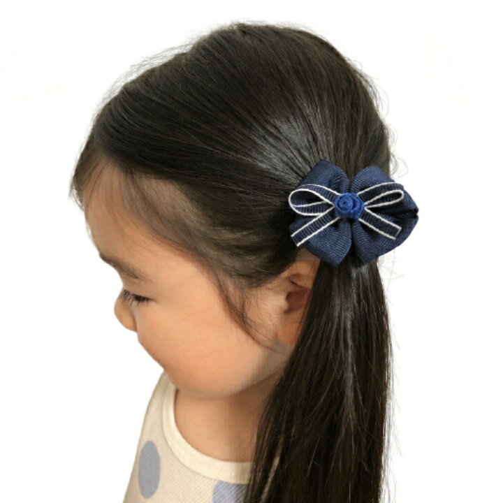 楽天市場】【 ヘアゴム キッズ 】ばら トリミング リボン ヘアゴム (2  