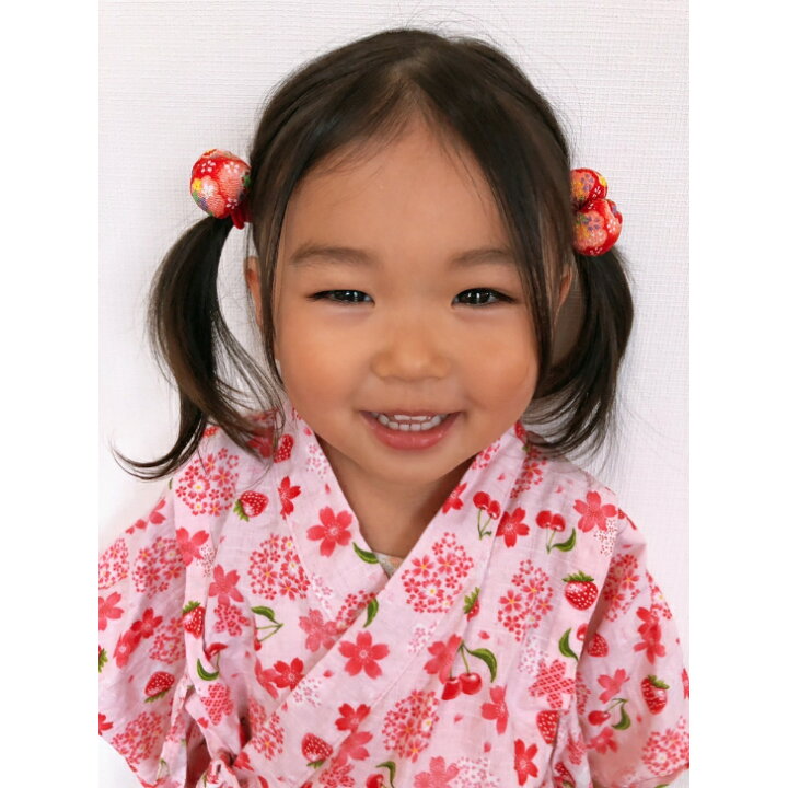 楽天市場】【 ヘアゴム キッズ 】【 浴衣 髪飾り 】和柄 ちりめん 
