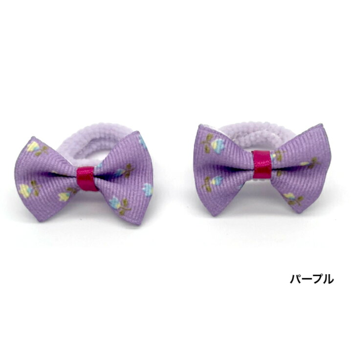 楽天市場】【 ヘアゴム ベビー 】チューリップ柄 リボン ベビー  