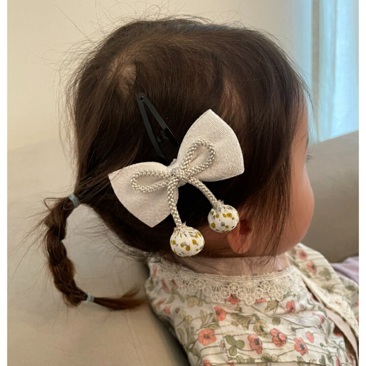 楽天市場】ちりめん リボン パッチンどめ ヘアクリップ (1コ 